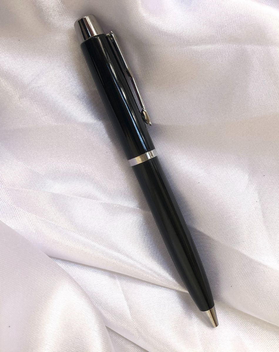 Personalized Black Pen with White Engraving