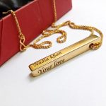 3D Gold-plated Bar Necklace