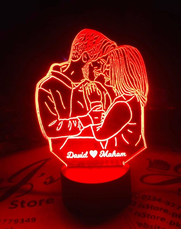 Hot Romantic Personalized Light Up Glass LED Frame, Romantic Gifts, Gifts for Couples, Lighting