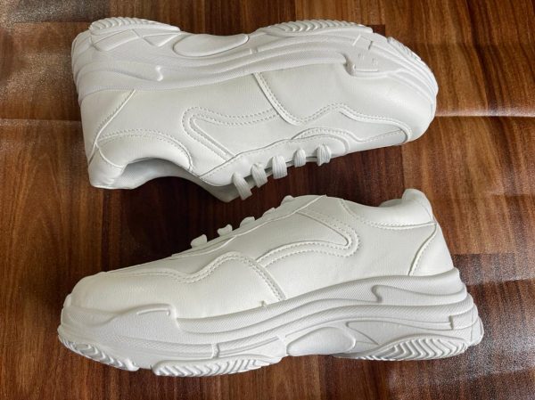High Sole White Sneakers for Girls