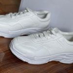 High Sole White Sneakers for Girls