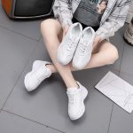 High Sole White Sneakers for Girls