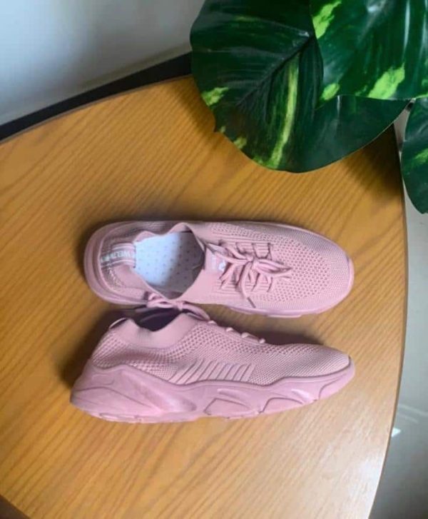 Trainer Shoes for Women in Nude Pink Color. Perfect activewear shoe.
