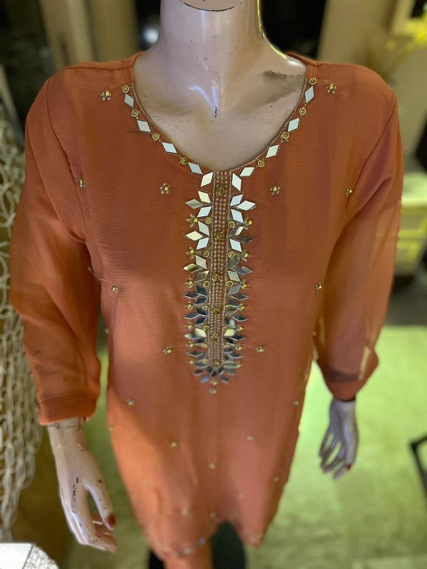 Sheesh Mahal is a trendy mirror work article from our Festive eid Collection 2022. It is a perfect design for Eid.