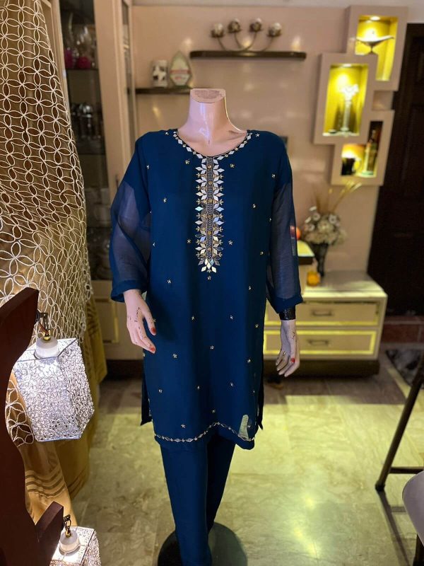 Sheesh Mahal is a trendy mirror work article from our Festive eid Collection 2022. It is a perfect design for Eid.