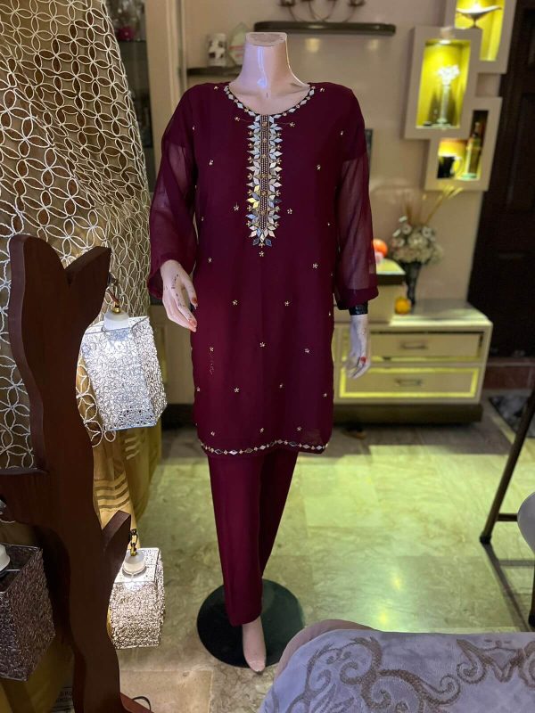 Sheesh Mahal is a trendy mirror work article from our Festive eid Collection 2022. It is a perfect design for Eid.