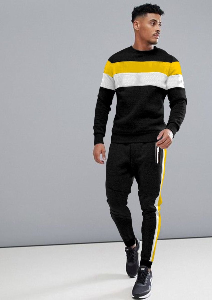 Color Block Tracksuit with Piping