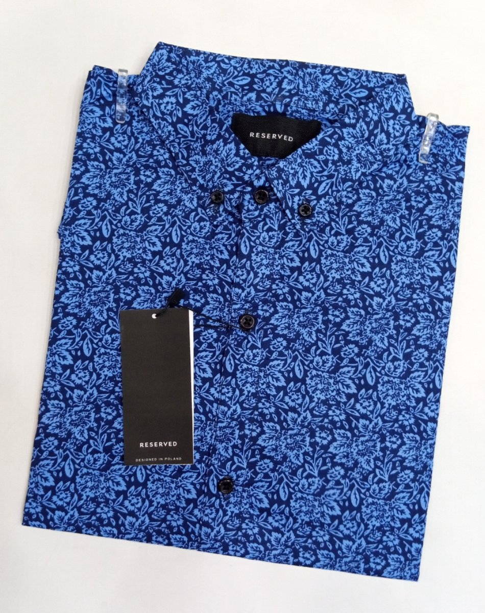 Twin Shade Blue Floral Print Shirt