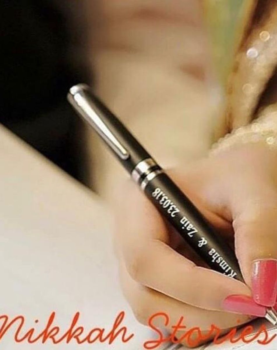 Name Engraved Nikkah Pen with Name And Date