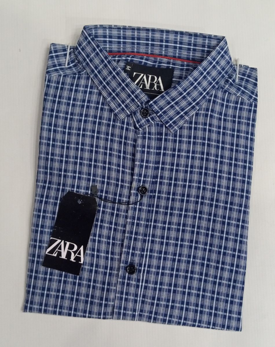 Zara Blue Box Checkered Shirt