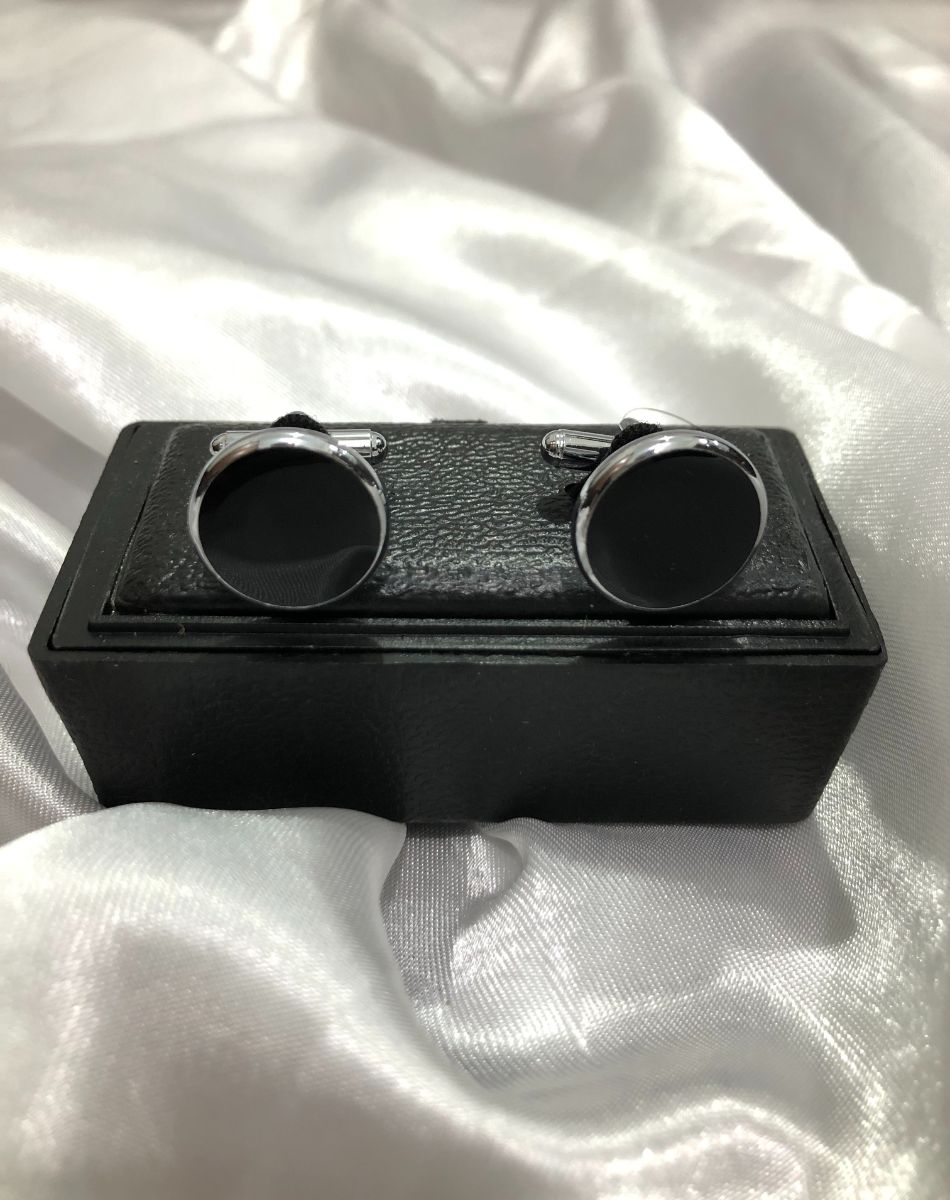Black Marble Cufflinks with Sophisticated Packaging
