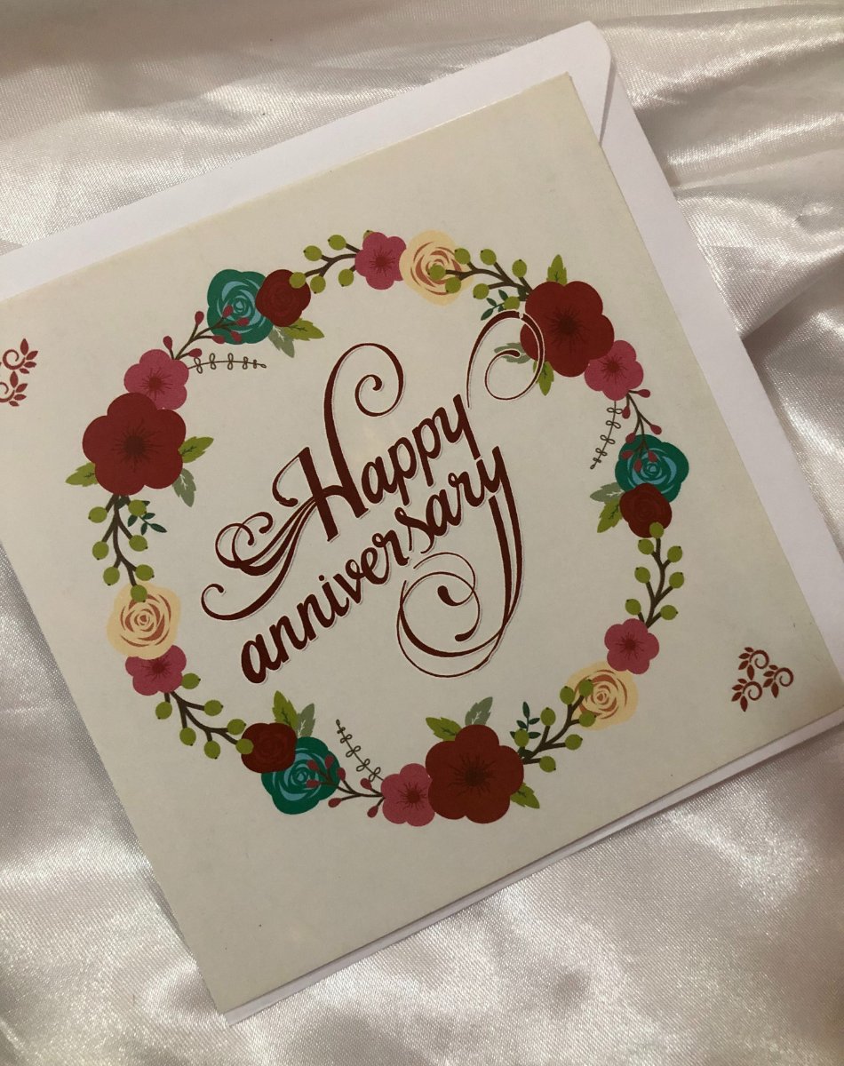 Anniversary Greeting Card Flower