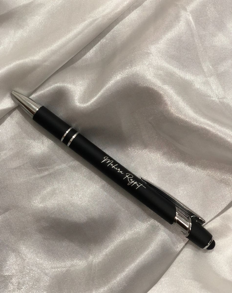 Custom Black and Silver Pen