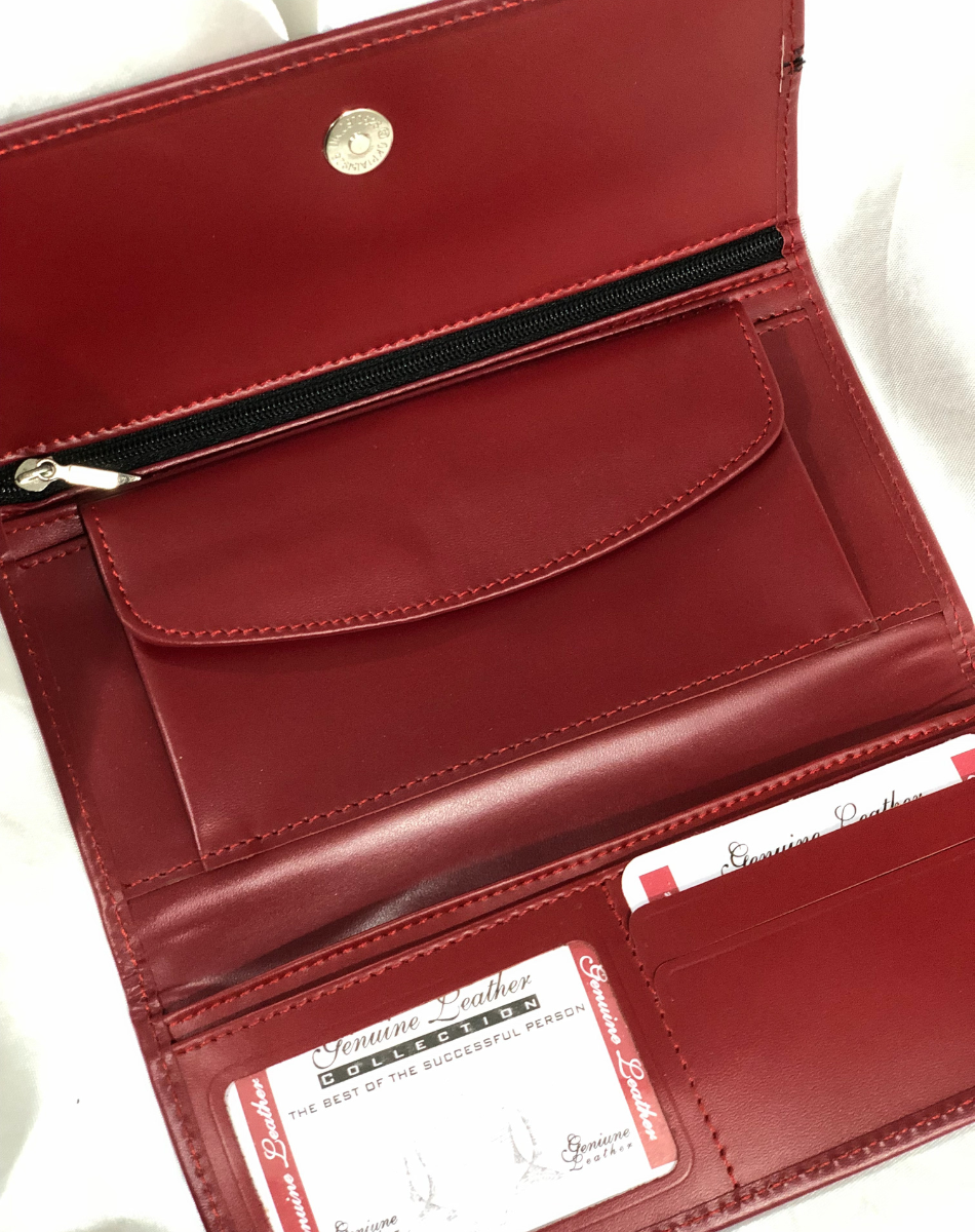 Classic Carry Leather Wallet (Red) (2)