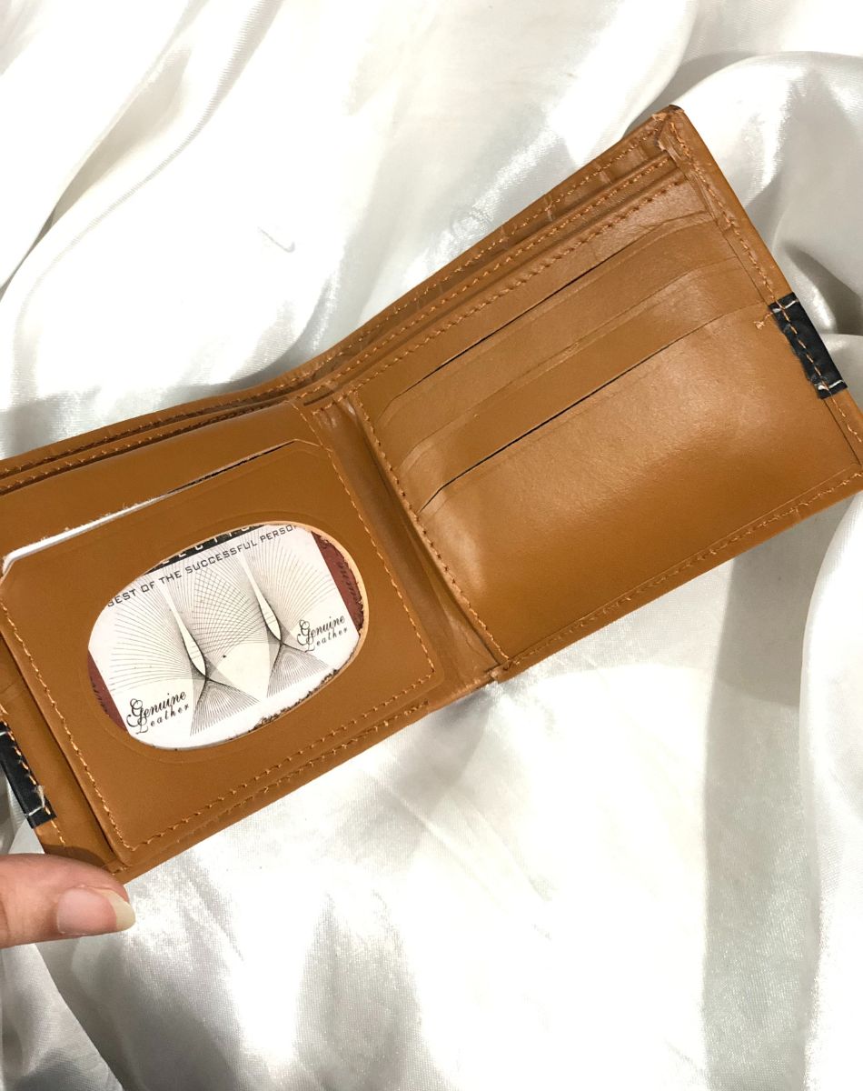 Crocodile Leather Wallet For Men (Camel)