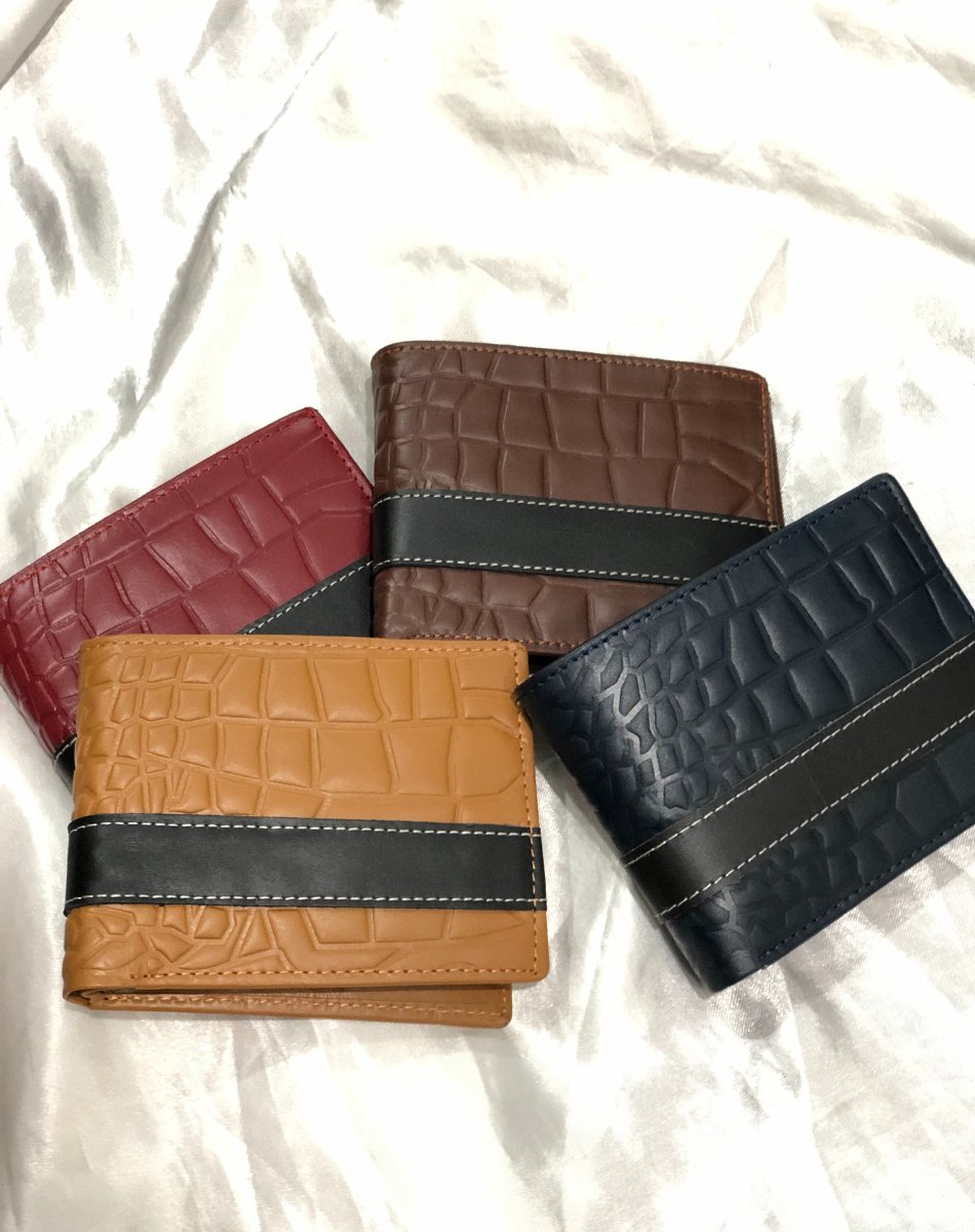 Crocodile Style Leather Wallet For Men