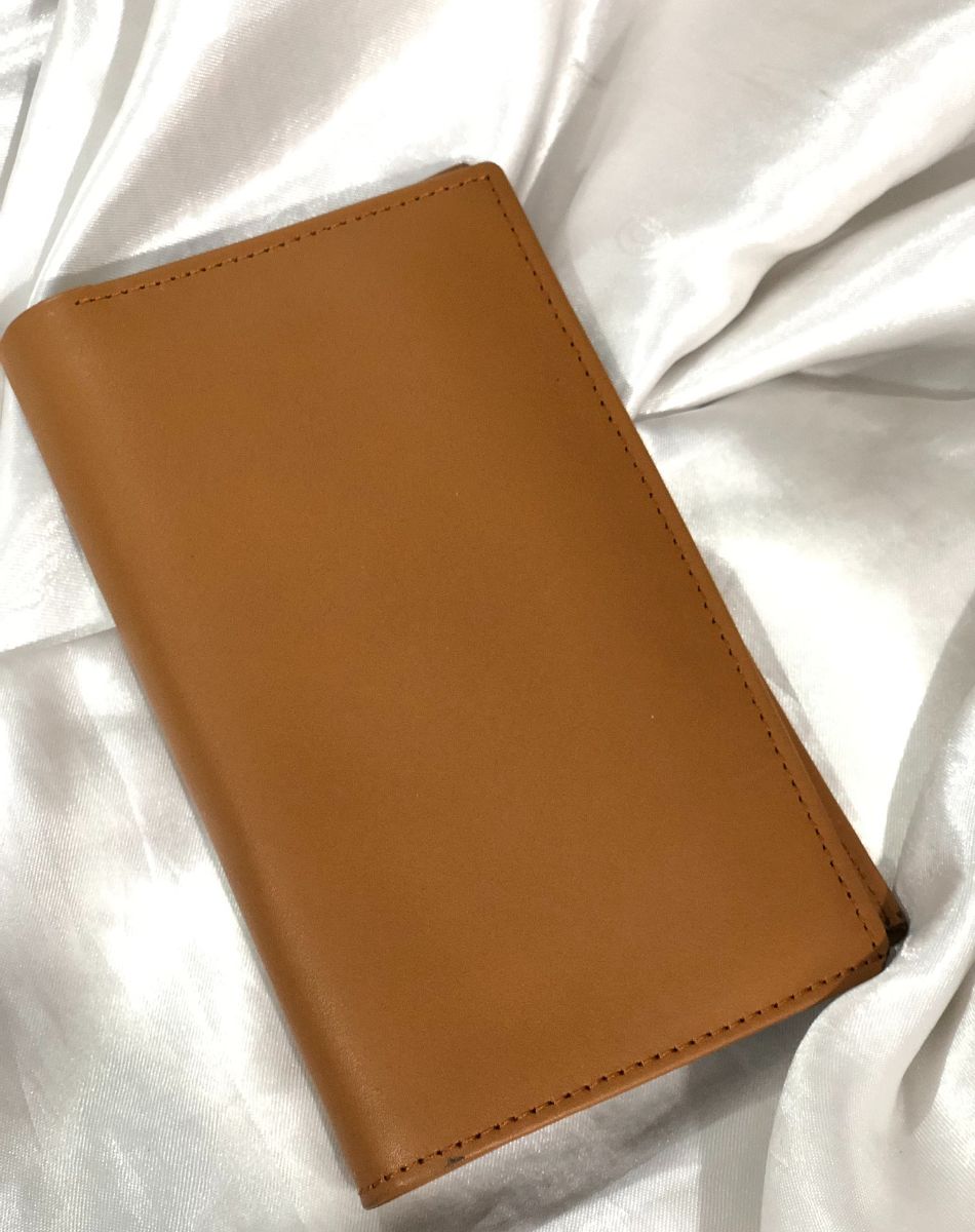 Long Leather Wallet for Men (Camel)