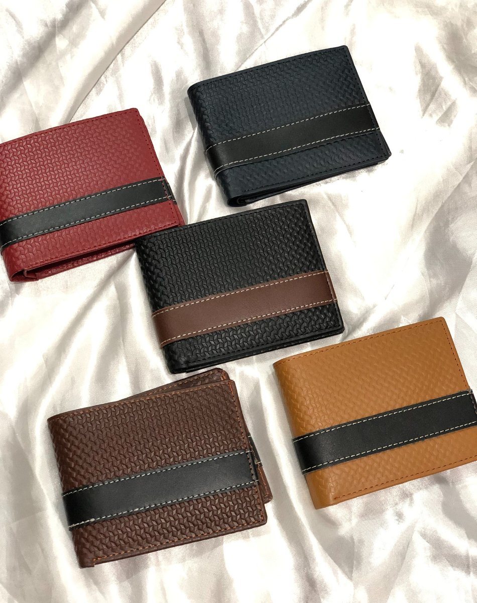 Textured Leather Wallet for Men