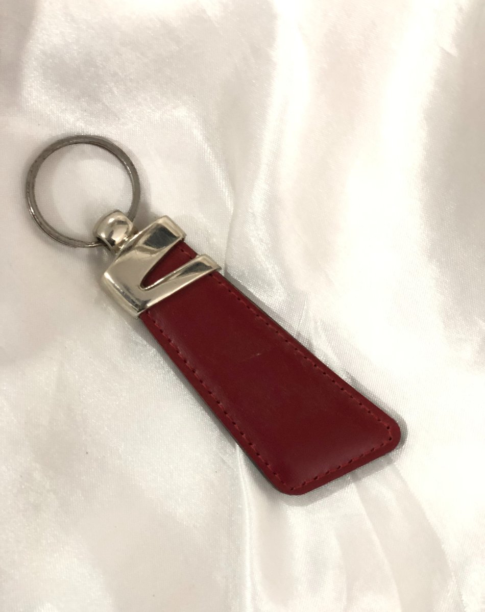 Z-Accent Leather Keychain Red