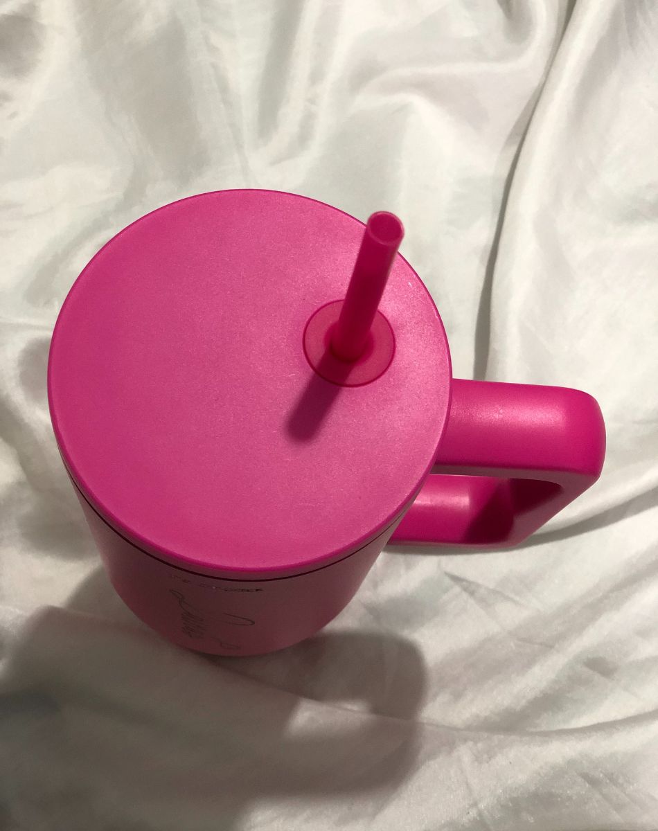 Shocking Pink Quencher Tumbler – Top View