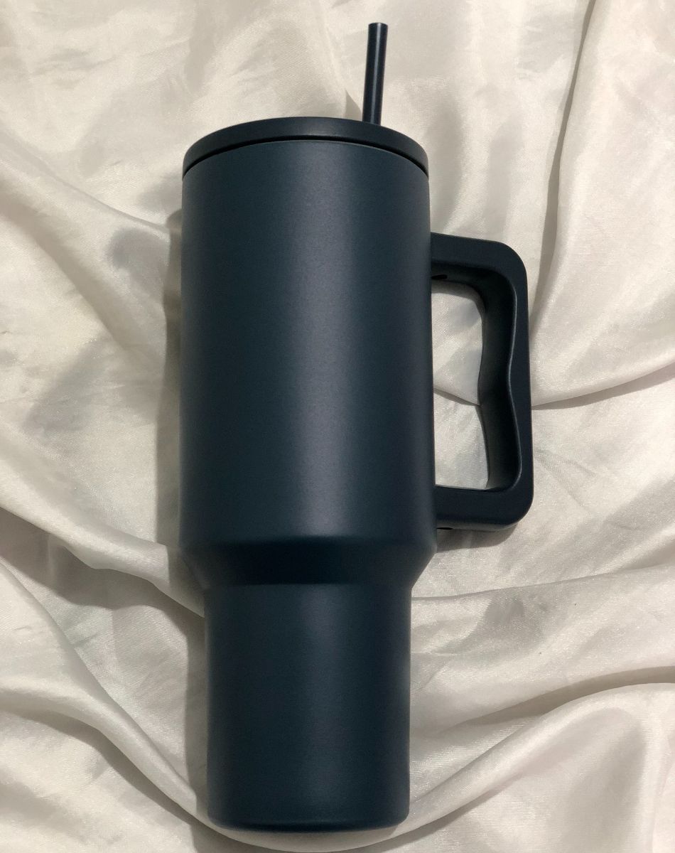 Sleek Teal Quencher Tumbler with Handle and Straw