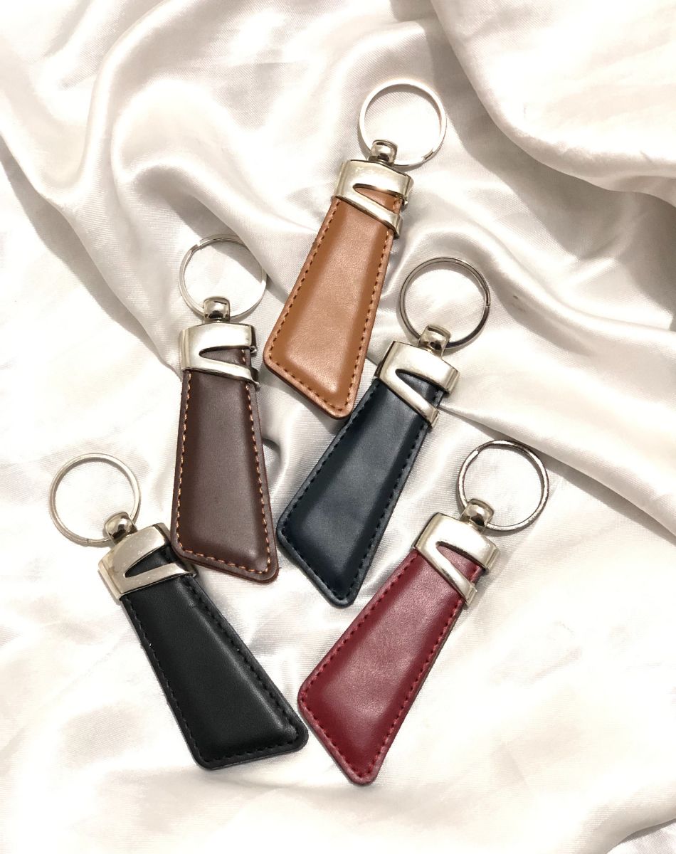 Z-Accent Leather Keychain