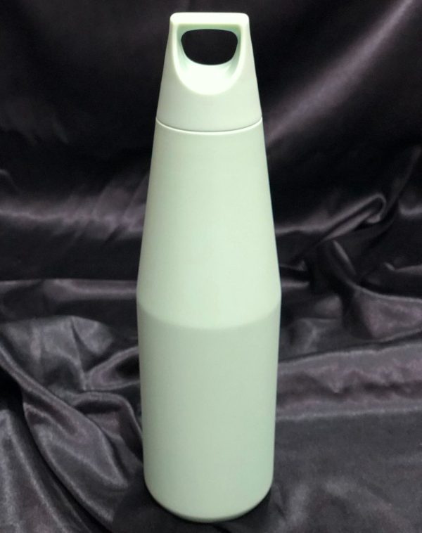The Zen Flask in Light Green, a 1080ml stainless steel water bottle with a sleek design and convenient handle.