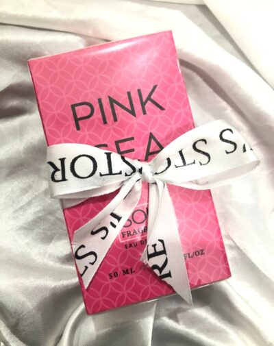 Pink Sea perfume box with white ribbon by J’s Store
