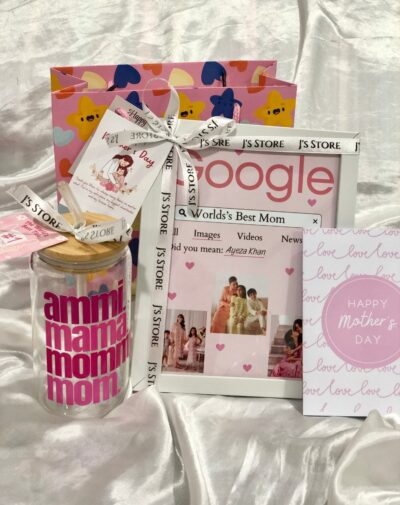 The Best Mother's Day Deal by J's Store - Includes Google Mom Frame, Glass Tumbler, Gift Bag & Card
