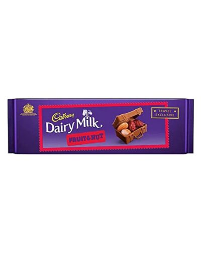 Cadbury Dairy Milk Fruit & Nut 300g travel exclusive chocolate bar.
