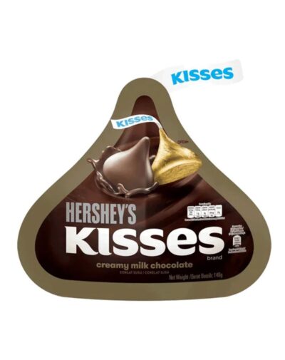 Hersheys Kisses Dark Chocolate 146g bag shaped like a Kiss.