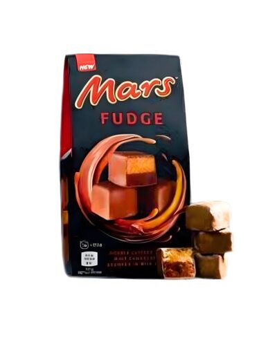 Mars Fudge share bag with individually wrapped fudge pieces.