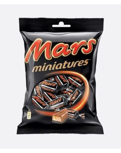 Mars Miniatures 150g share bag with individually wrapped miniature chocolate bars.