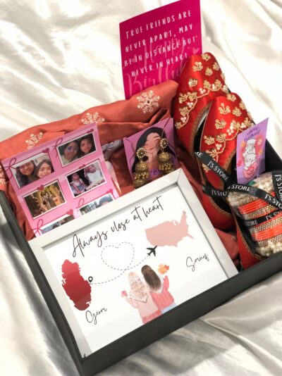 Distance Can’t Dim Us Box is a luxury Gift Box For Her from J’s Store featuring a branded suit and memory frame.