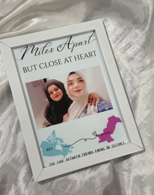 Miles Apart Frame for long-distance friendship gifts.