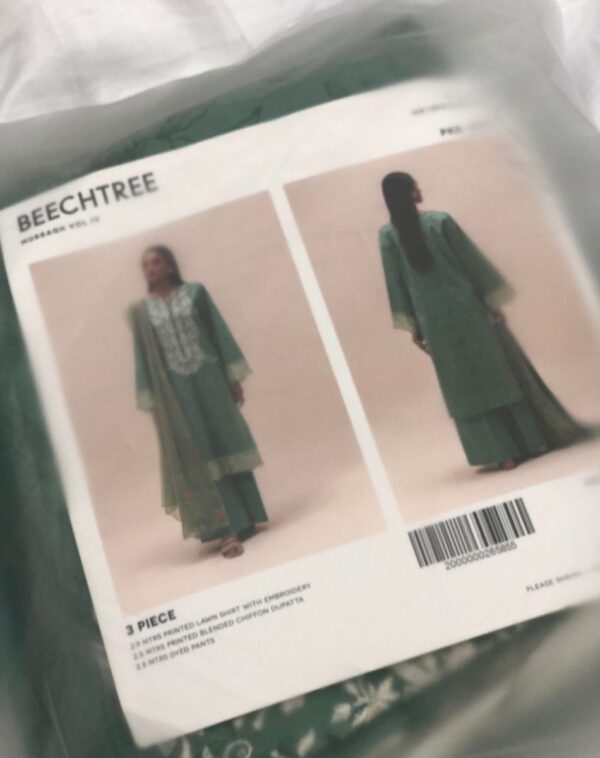 Branded Beechtree Unstitched 3 Pieces Suit inside Mama’s Favorite Things Mega Box.