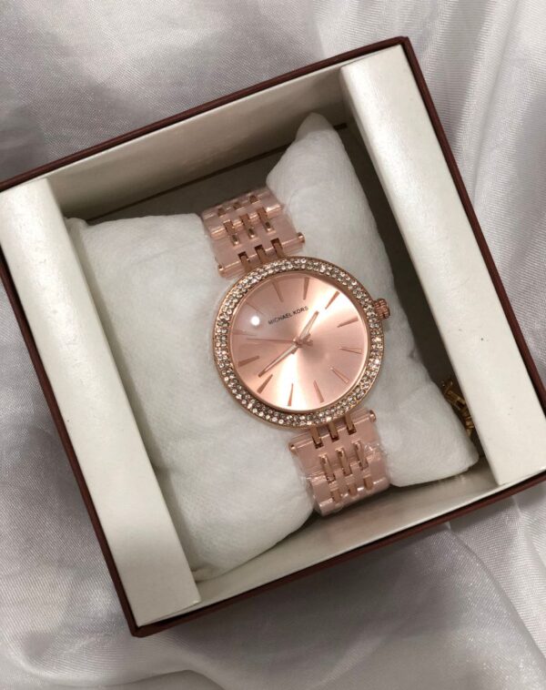 Branded MK Rose Gold Plain Watch for Mother's Day gifts.