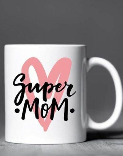 The Super Mom Coffee Mug for Mother's Day featuring a personalized name from J’s Store.