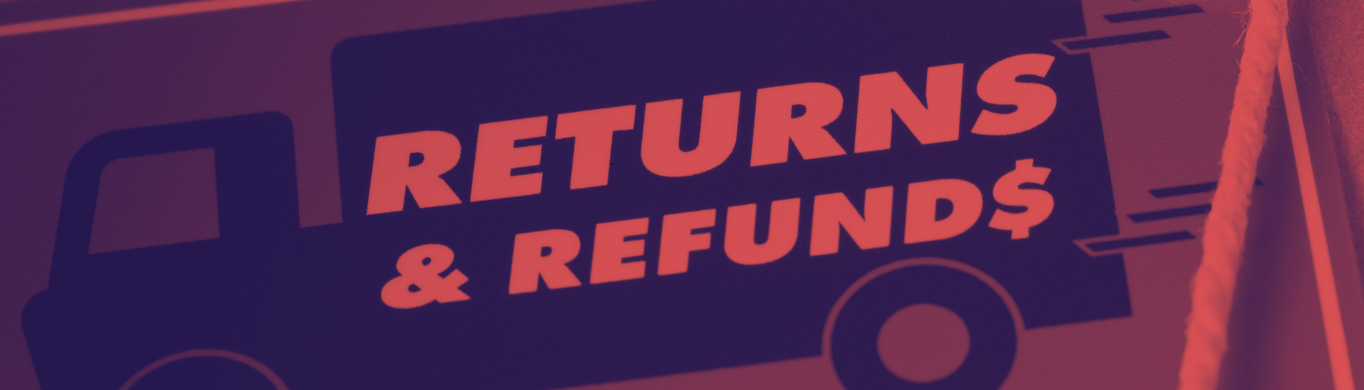 J’s Store Refund and Return Policy page image banner featuring a stylized delivery truck backdrop.