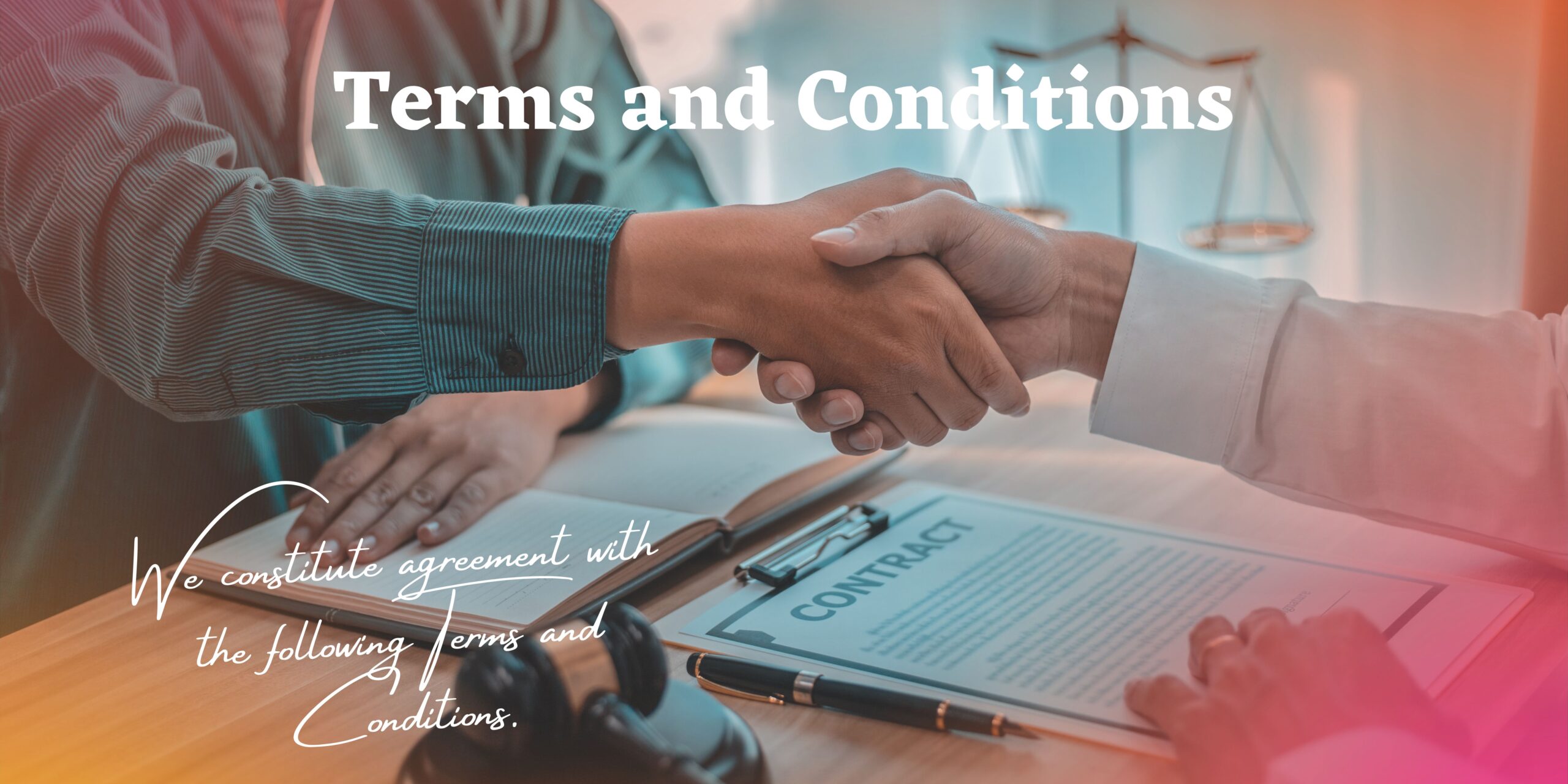 Official page banner showing the Terms and Conditions agreement for J’s Store online shop.